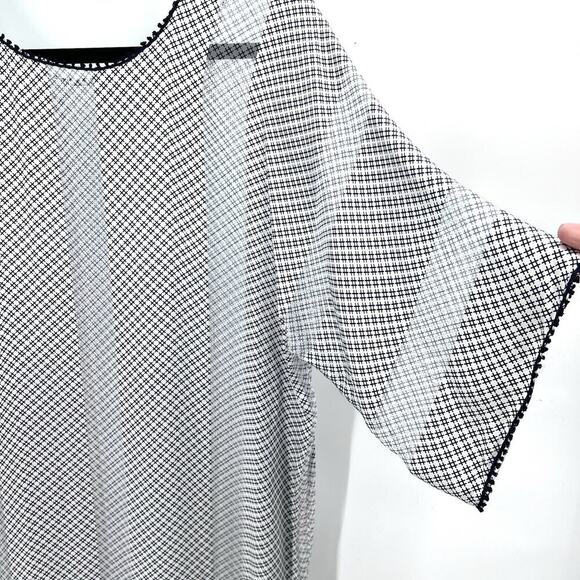 Vintage Bespoke Union Made Custom Navy Silk Pajamas Long Nightgown - Picture 3 of 7